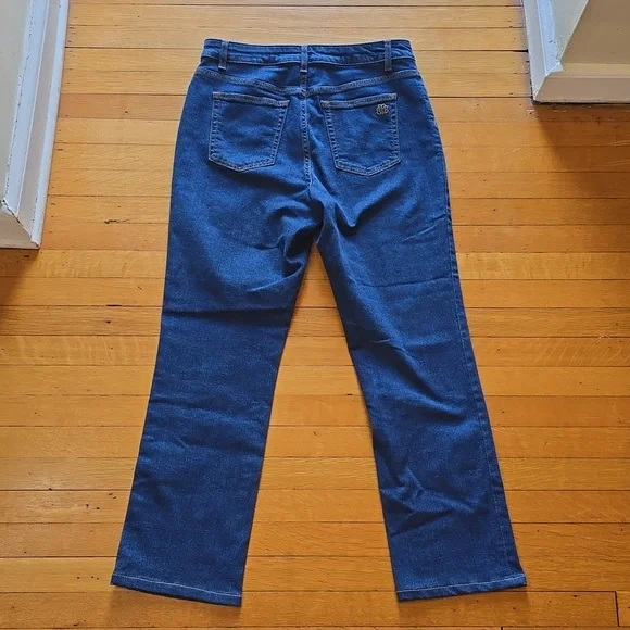 NWOT, Brooks Brothers, Straight Leg Dark Wash Jeans, Women's 10 - Picture 2 of 15